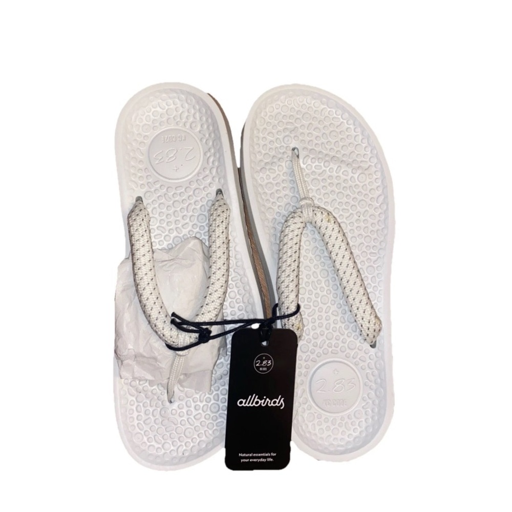 New! Allbirds Unisex White Flip Flops. NWT